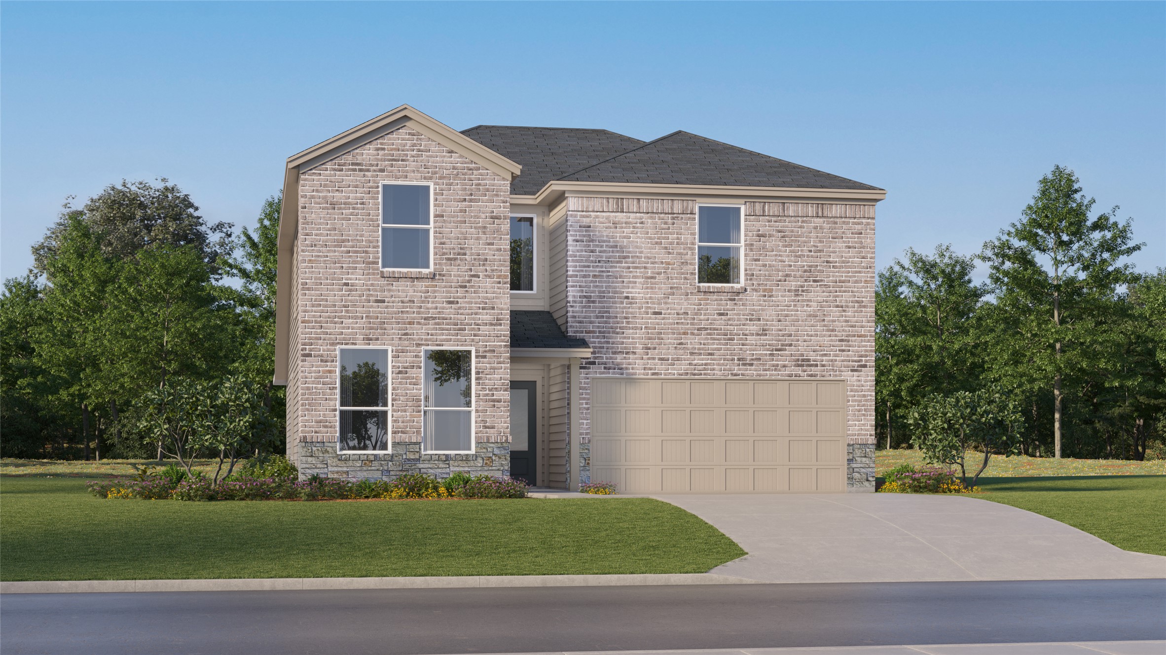417 Sormonne Loop Kyle, TX 78640 - Photo 2 of 35 a front view of a house with a garden