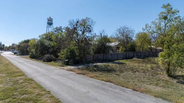 a view of backyard with green space