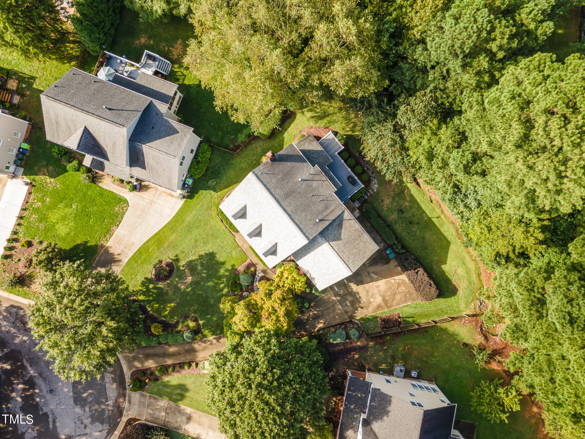2719 Amstel Way Raleigh, NC 27613 - Photo 36 of 41 an aerial view of residential house with outdoor space and trees all around