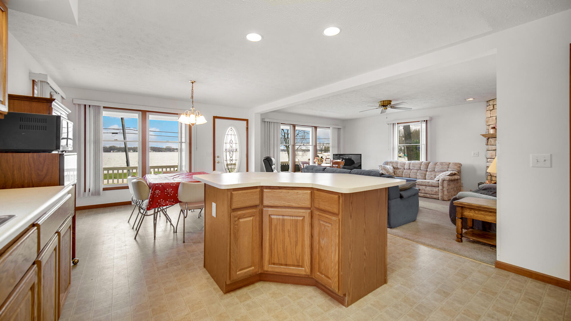 4472 South County Road 210 Knox, IN 46534 - Photo 14 of 30 a large white kitchen with lots of counter top space