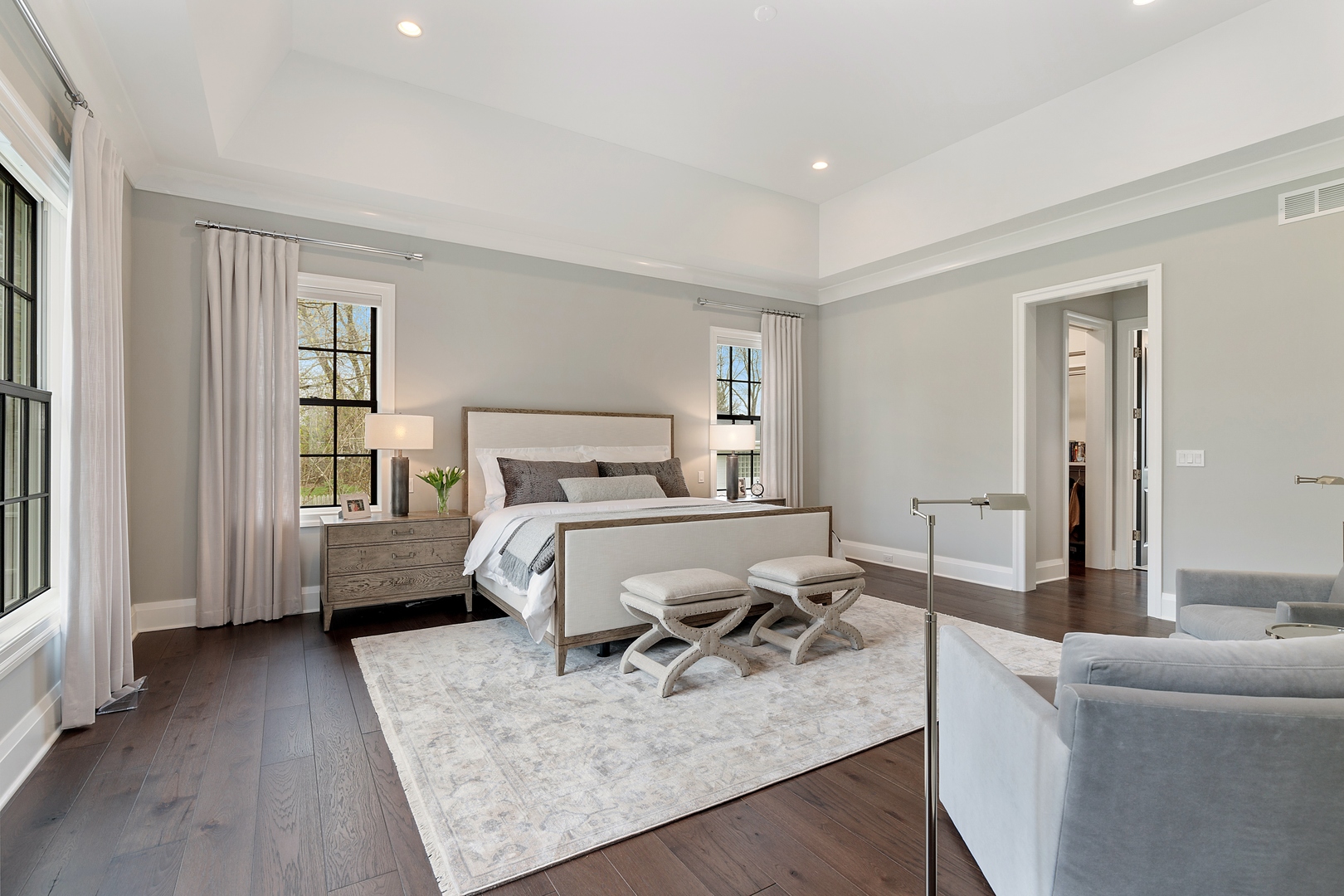 152 North Ridge Road Lake Forest, IL 60045 - Photo 14 of 23 a bedroom with a bed and wooden floor