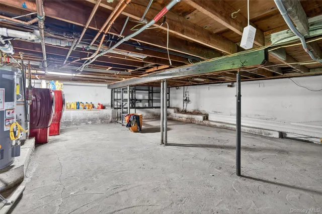 a view of parking garage with cars