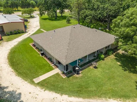 a backyard of a house