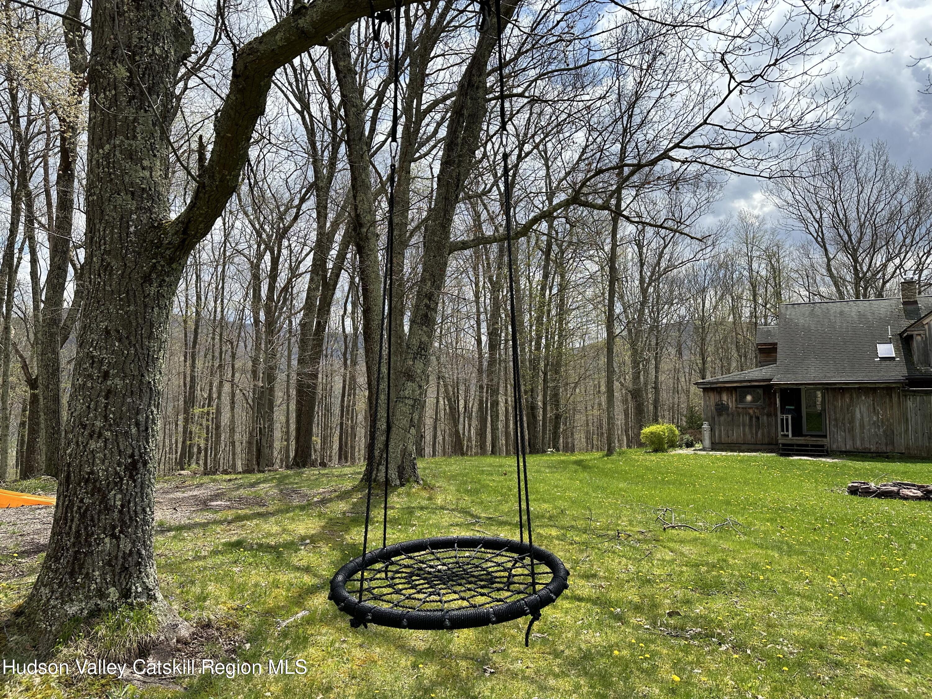 978 Scott Greene Road Roxbury, NY 12474 - Photo 37 of 41 a view of a backyard with a fountain