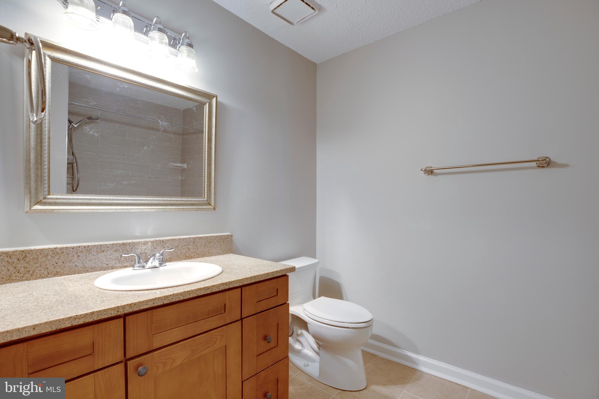 20950 Timber Ridge Terrace, Unit 202 Ashburn, VA 20147 - Photo 18 of 22 a bathroom with a toilet a sink and mirror