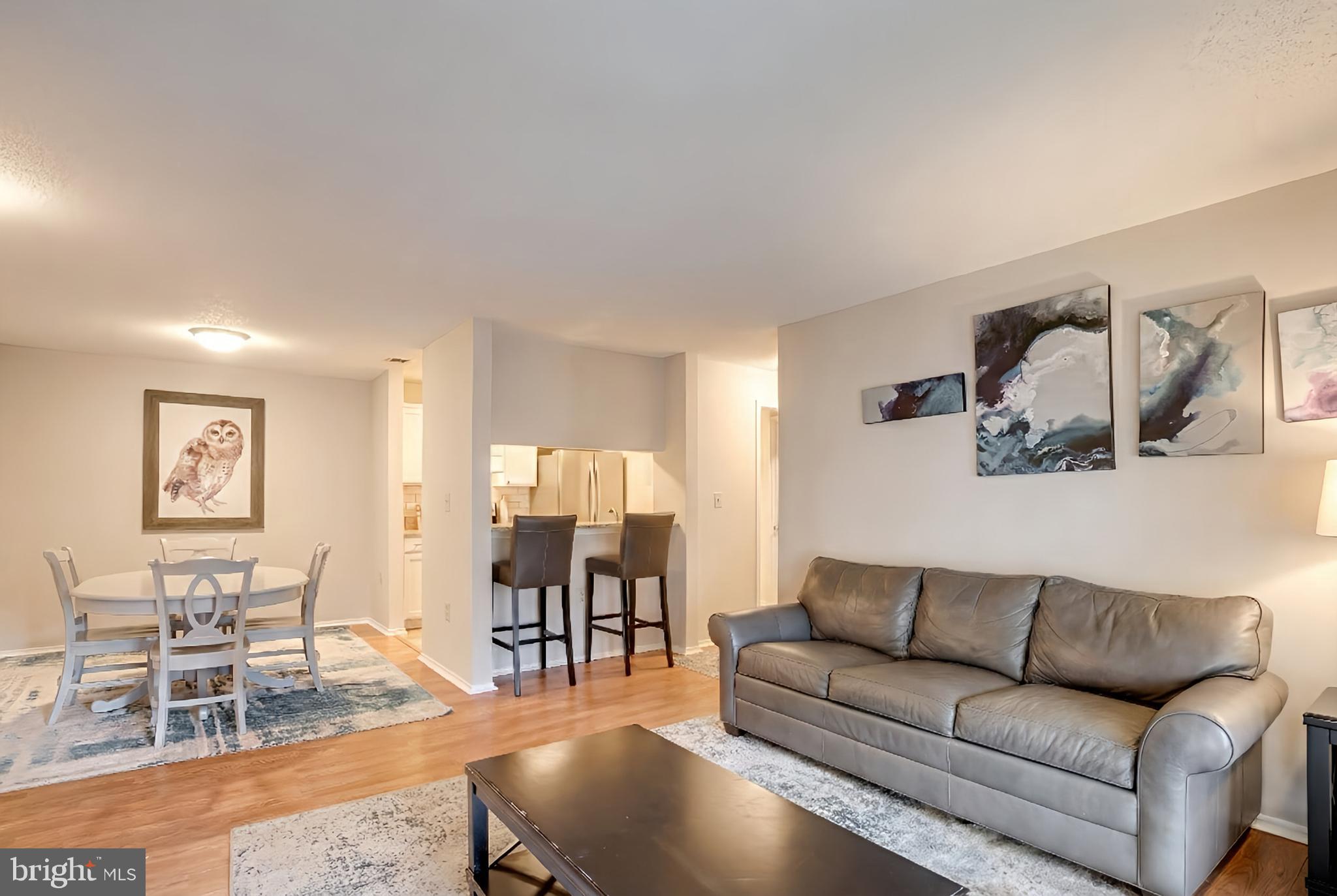 20950 Timber Ridge Terrace, Unit 202 Ashburn, VA 20147 - Photo 5 of 22 a living room with furniture and wooden floor