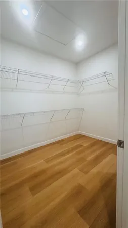 a view of a room with empty racks