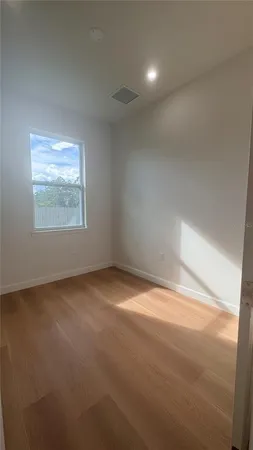 an empty room with a window