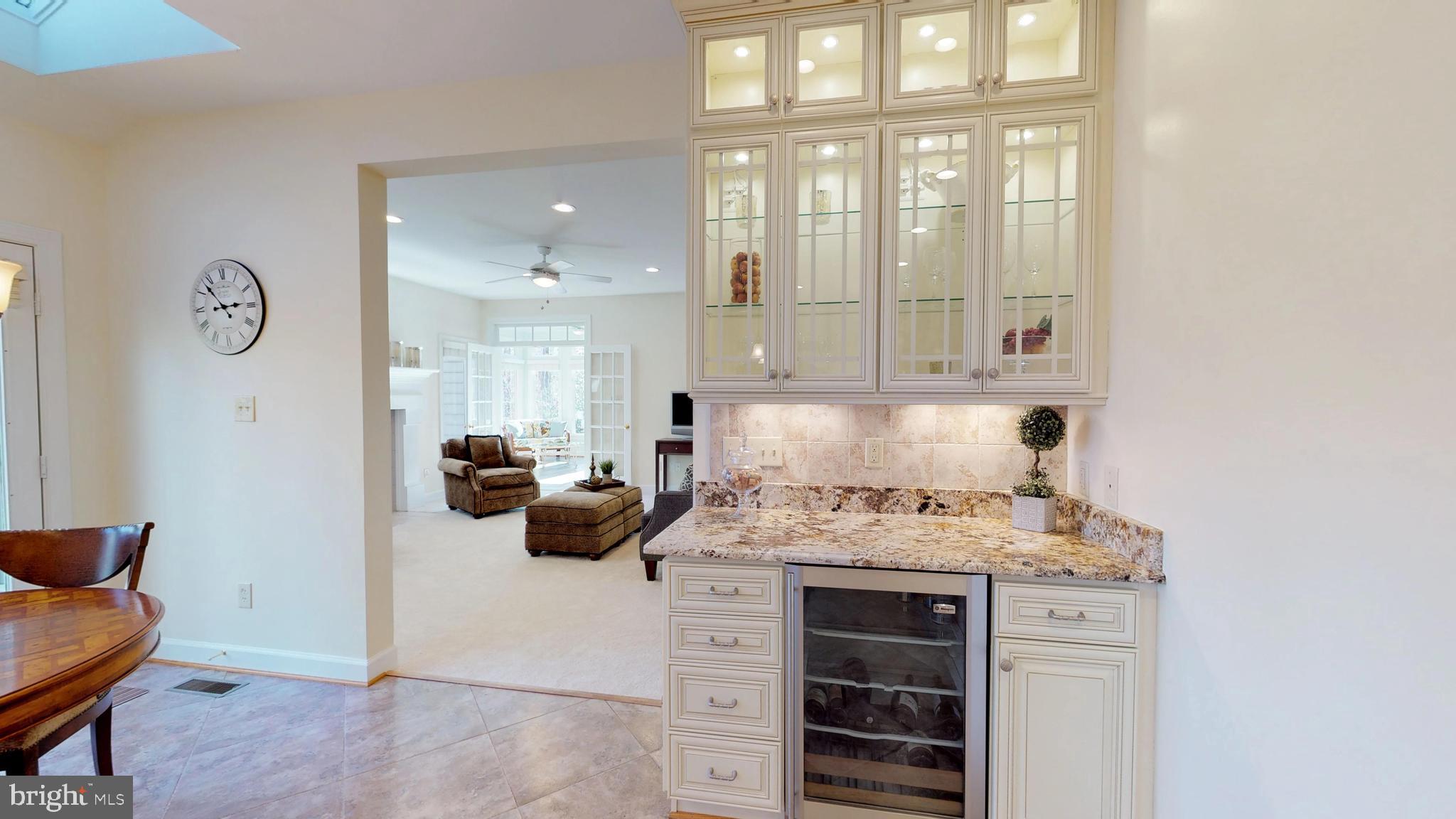 11205 Bright Pond Lane Reston, VA 20194 - Photo 23 of 102 Wine Pantry with Fridge and Lighted Cabinets!