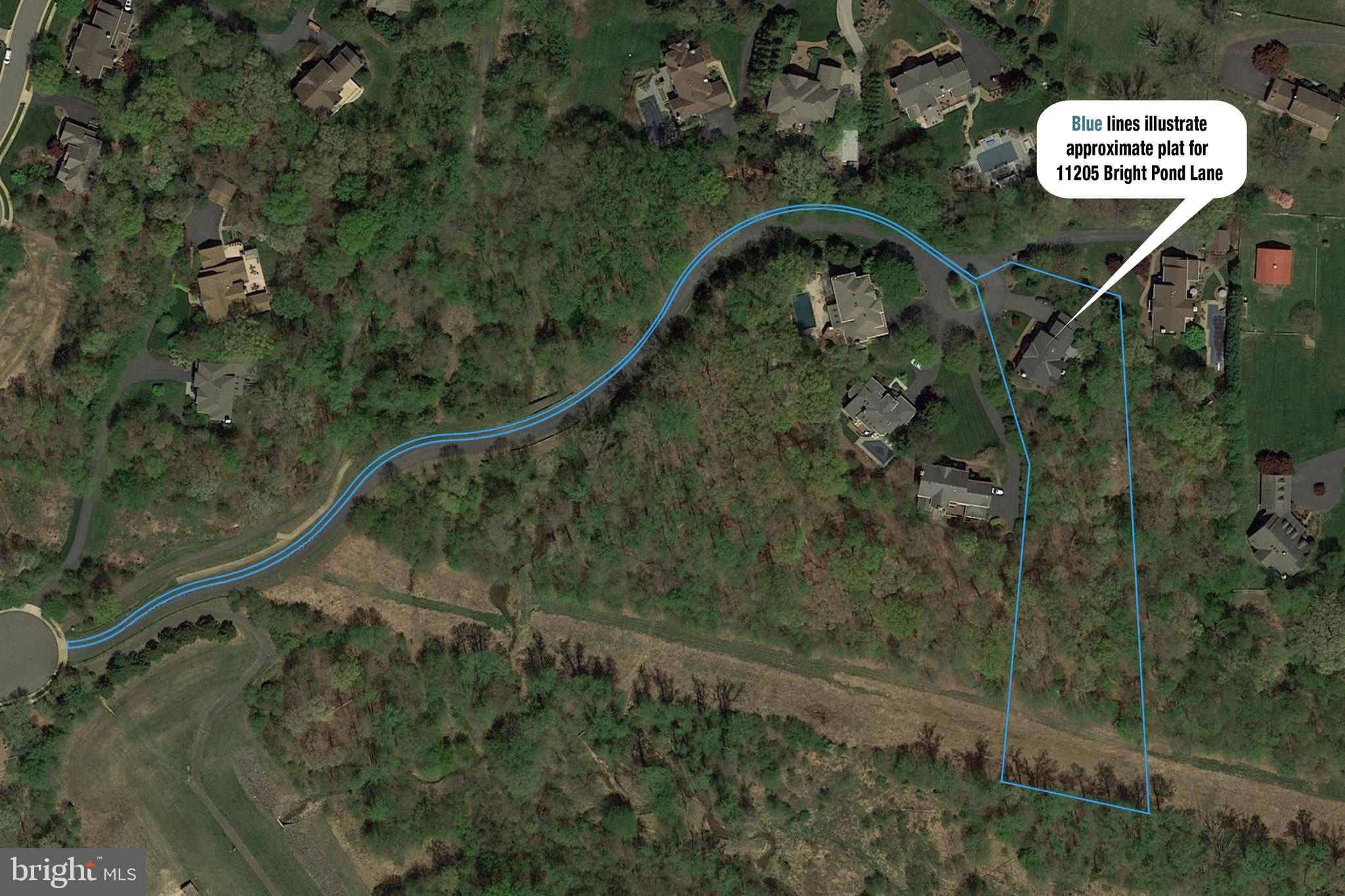 11205 Bright Pond Lane Reston, VA 20194 - Photo 83 of 102 Aerial View of Property Lines