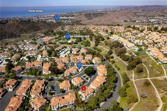 an aerial view of multiple house