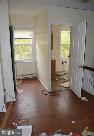 an empty room with a window