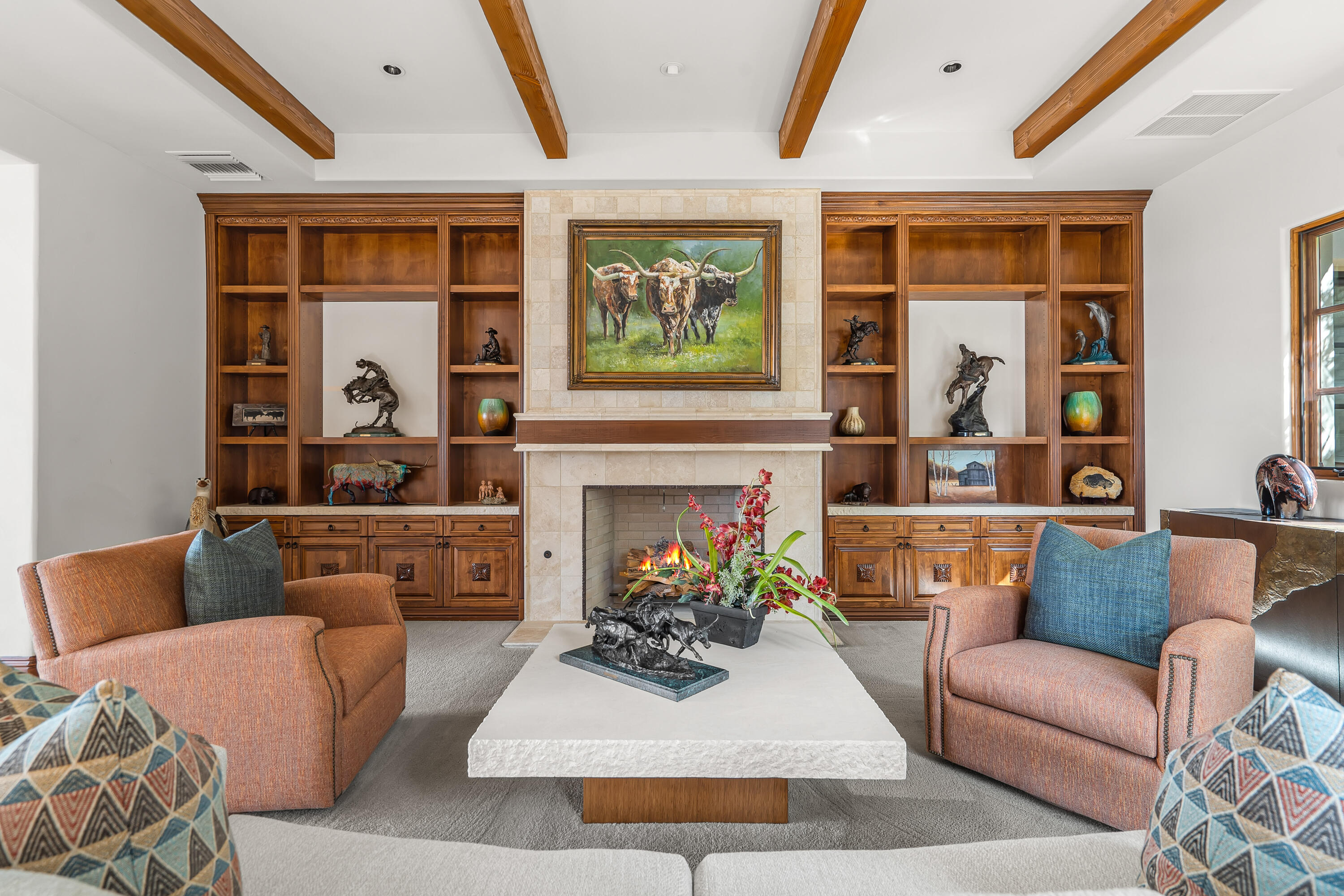 31 Hillcrest Drive Rancho Mirage, CA 92270 - Photo 35 of 82 a living room with furniture and a fireplace