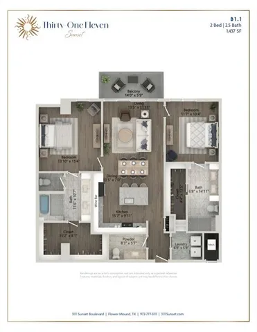 $6,745 | 3111 Sunset Boulevard, Unit 1409, Flower Mound, TX 75022
