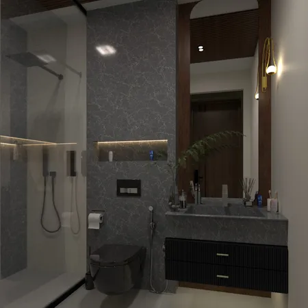 a bathroom with a toilet