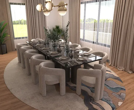 a kitchen with stainless steel appliances kitchen island granite countertop a table chairs and a refrigerator