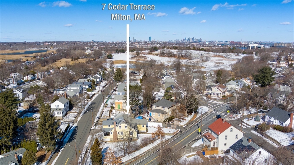 7 Cedar Terrace Milton, MA 02186 - Photo 31 of 34 an aerial view of residential building with parking