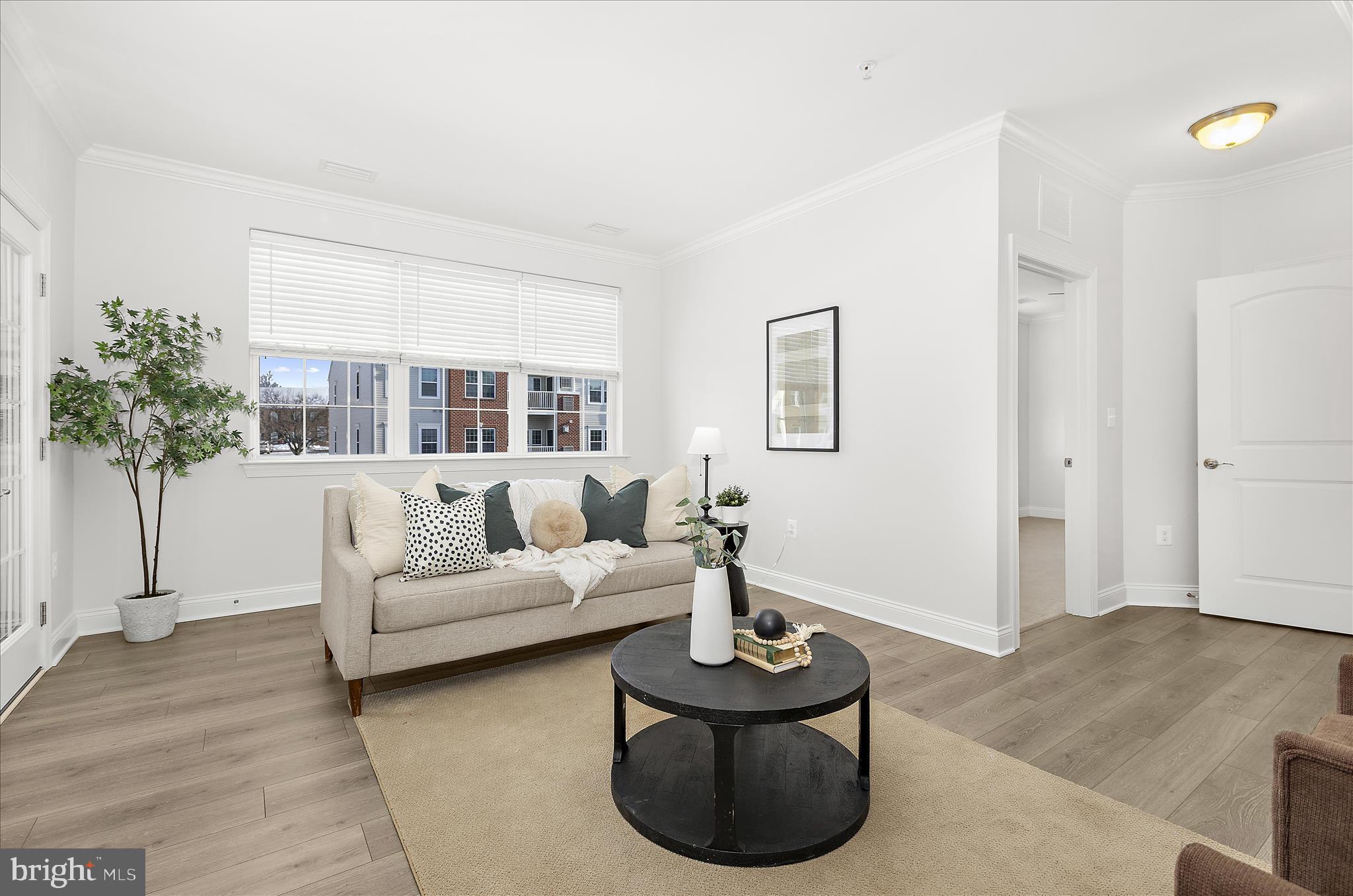 636 Wallingford Road, Unit 3J Bel Air, MD 21014 - Photo 17 of 59 a living room with furniture and a potted plant