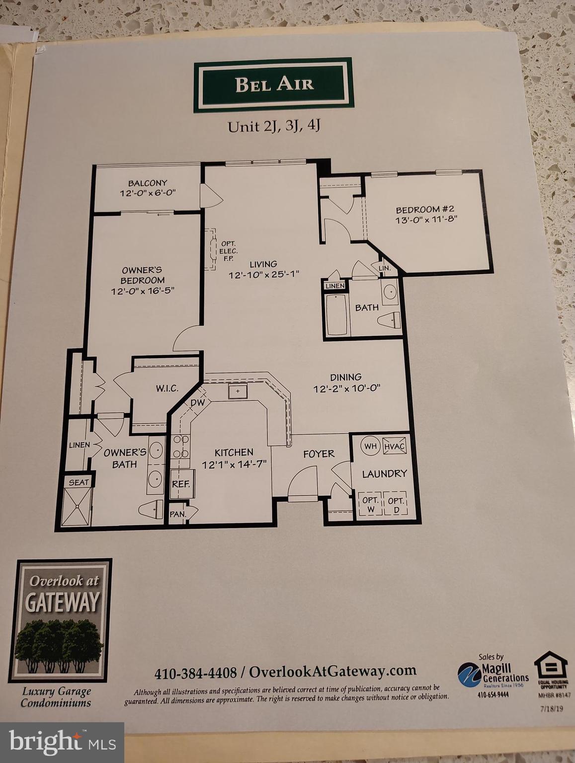 636 Wallingford Road, Unit 3J Bel Air, MD 21014 - Photo 4 of 4 Floorplan