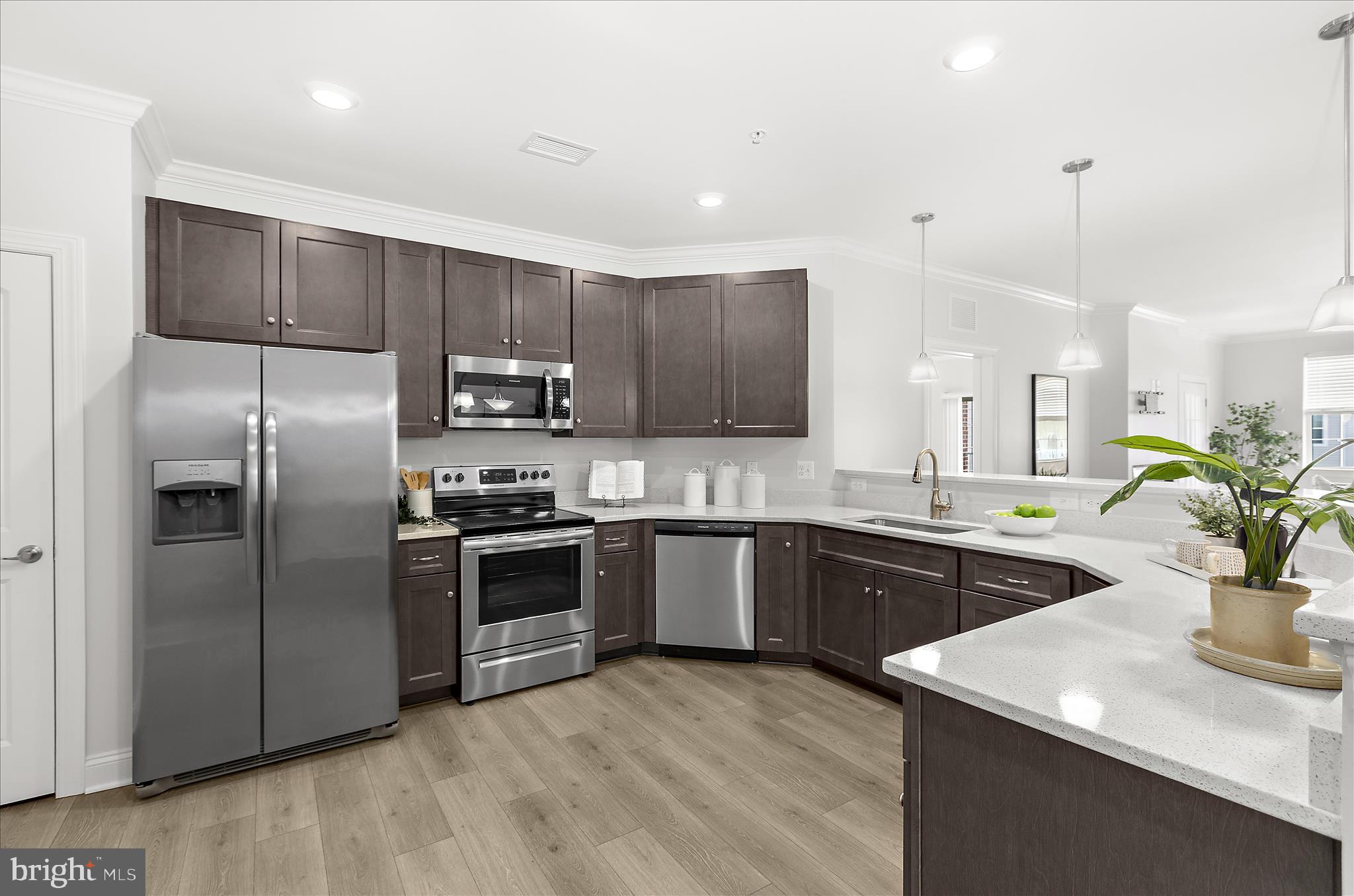 636 Wallingford Road, Unit 3J Bel Air, MD 21014 - Photo 5 of 59 a kitchen with stainless steel appliances granite countertop a sink a stove and refrigerator