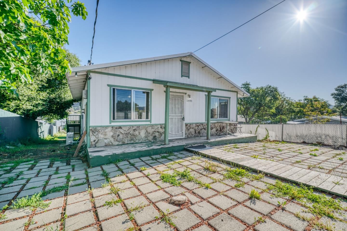 13590 Fair Oak Road Clearlake, CA 95422 - Photo 21 of 27 a view of a backyard with a garden