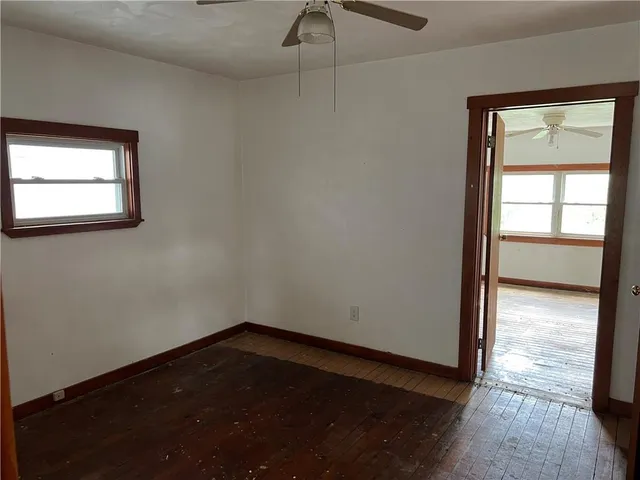 an empty room with a window