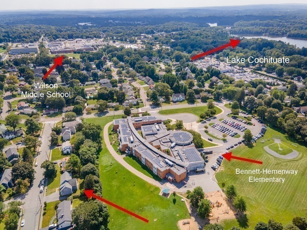 10 Farrant Road Natick, MA 01760 - Photo 31 of 31 an aerial view of a house with a swimming pool yard and mountain view in back
