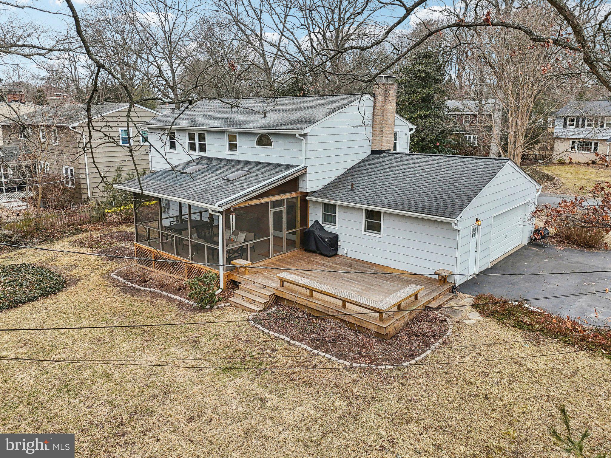 3 Emerson Road Severna Park, MD 21146 - Photo 44 of 65 a aerial view of a house with a yard and garage