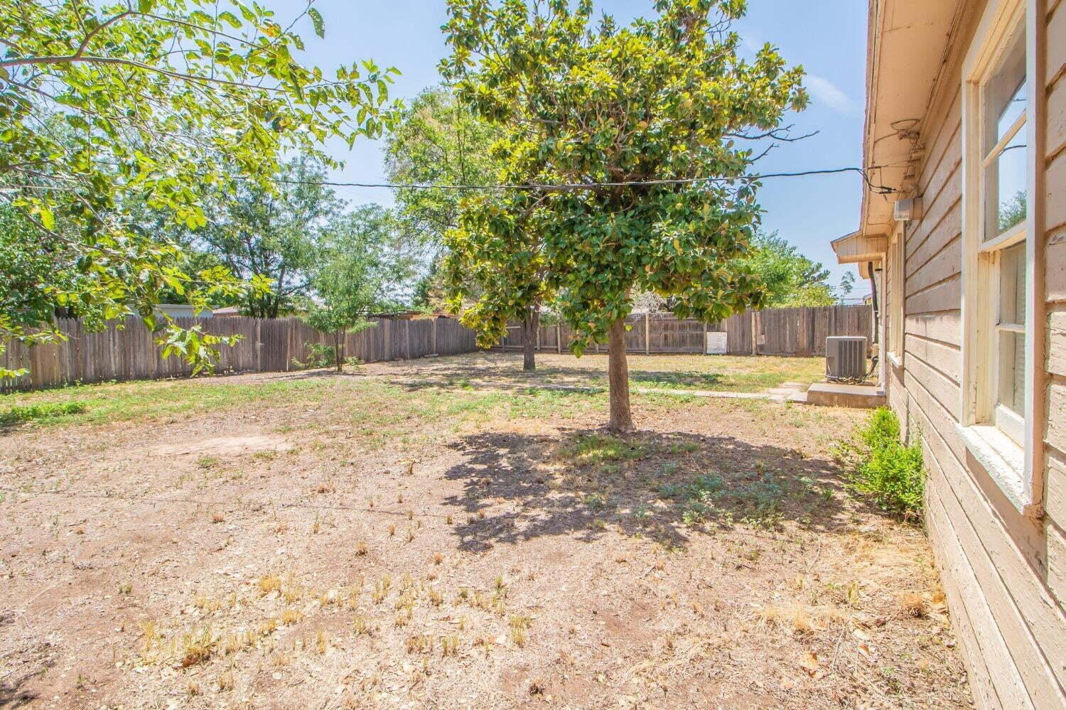 3813 35th Street Lubbock, TX 79413 - Photo 17 of 18 a view of a yard with plants and large trees