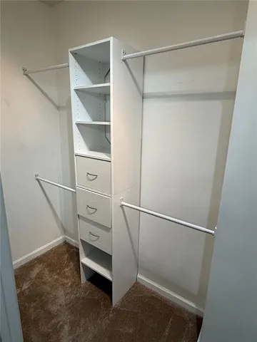 a view of walk in closet