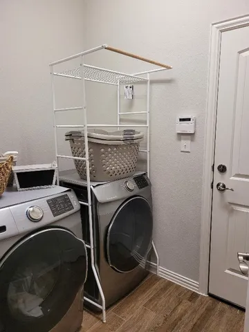 a view of storage and utility room