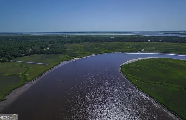 a view of a lake and mountain