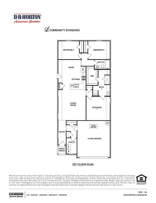 609 Nature Stroll Road Lavon, TX 75166 - Photo 13 of 13 Floor plan