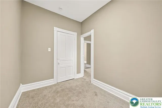 an empty room with a window