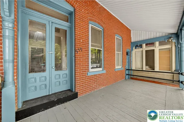 a view of front door of house