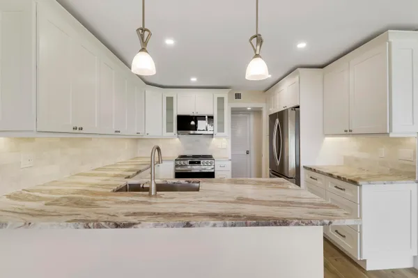 a view of a room with empty racks