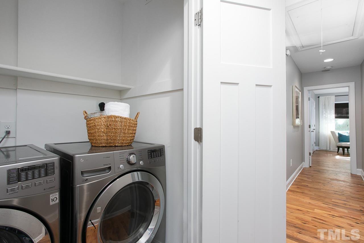 818 Ellington Street Raleigh, NC 27601 - Photo 16 of 20 a view of entryway with washer and dryer