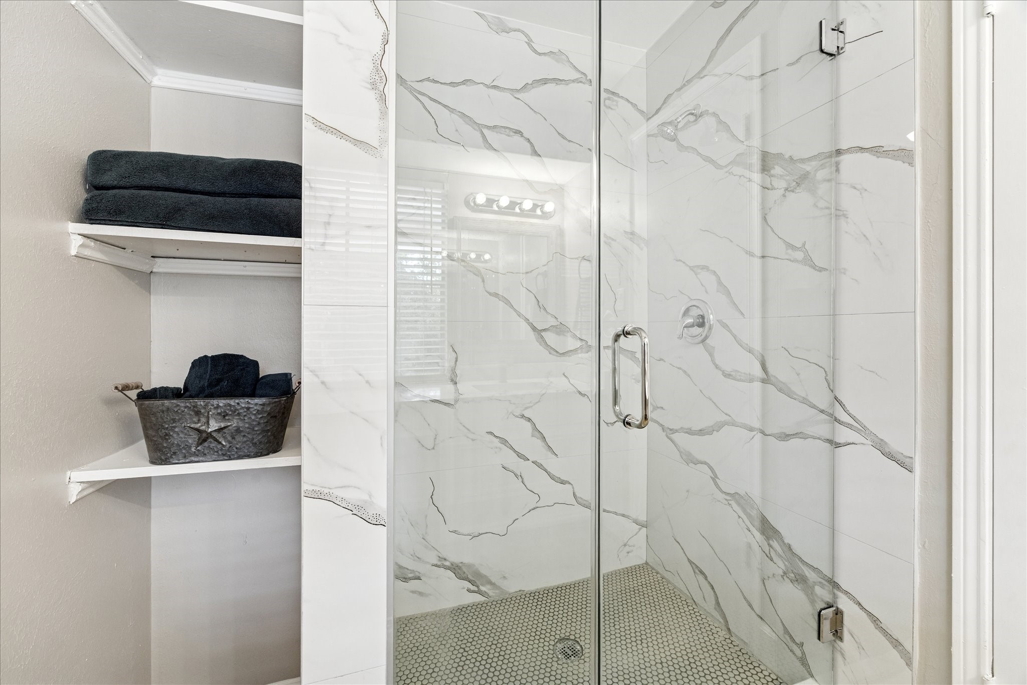 1502 Big Horn Drive Houston, TX 77090 - Photo 29 of 36 a bathroom with a shower and a sink