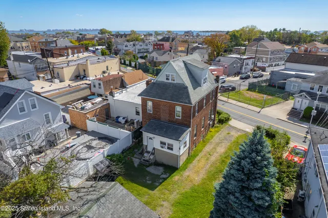 an aerial view of multiple house