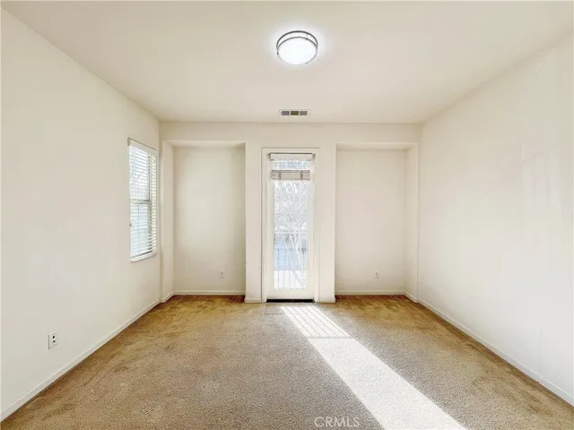 an empty room with a window