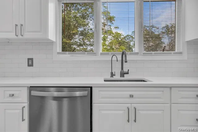 a sink with a window