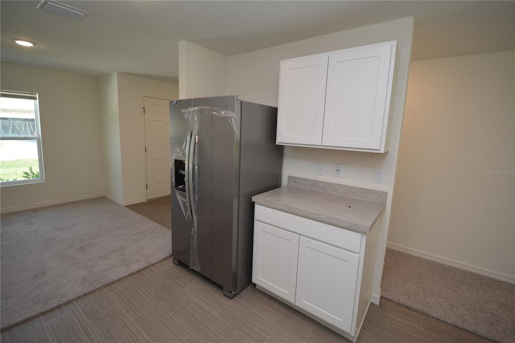 8 Sea Flower Path Palm Coast, FL 32164 - Photo 9 of 30 a kitchen with a refrigerator and cabinets