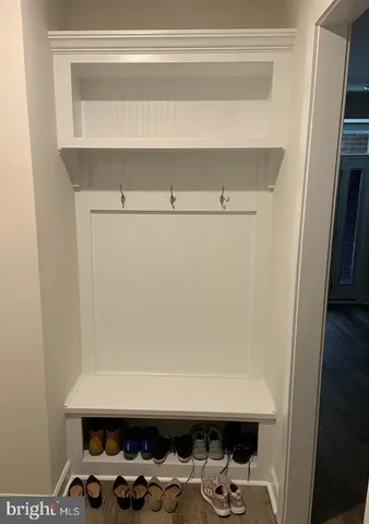 a view of a sign in front of building