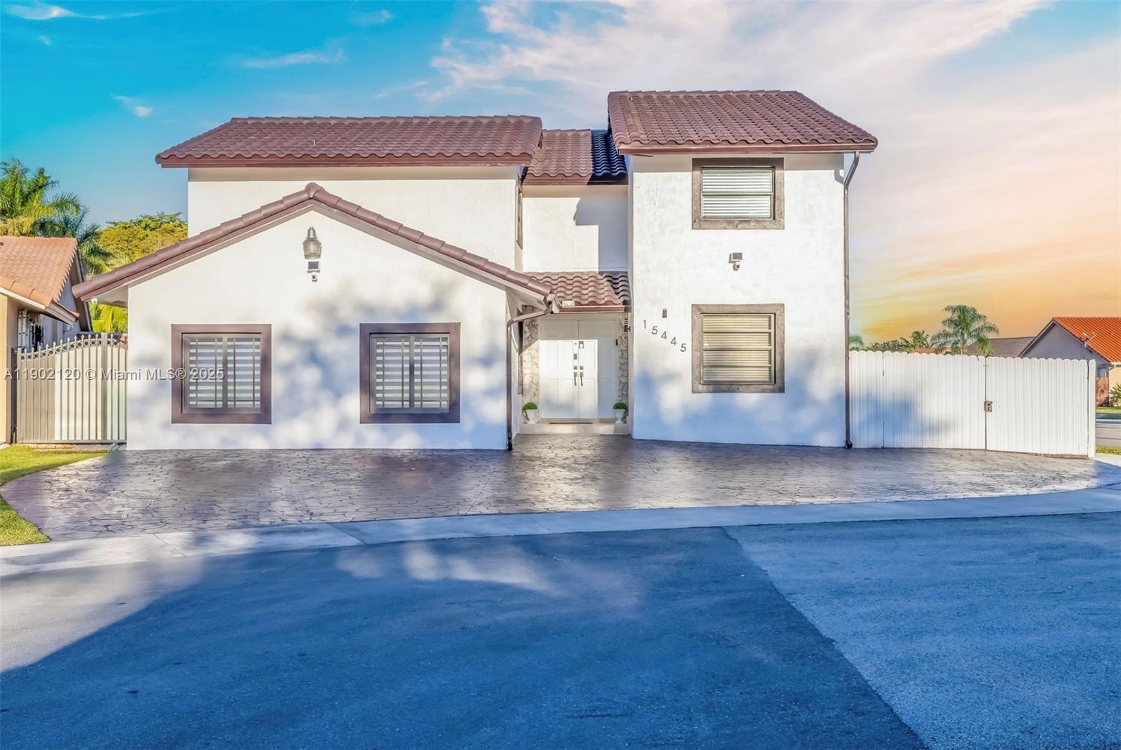 a view of a house with a patio