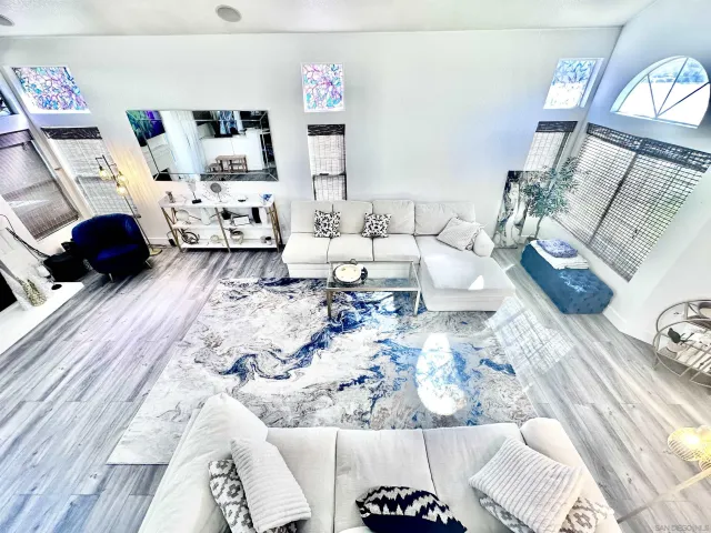 a living room with furniture and a couch