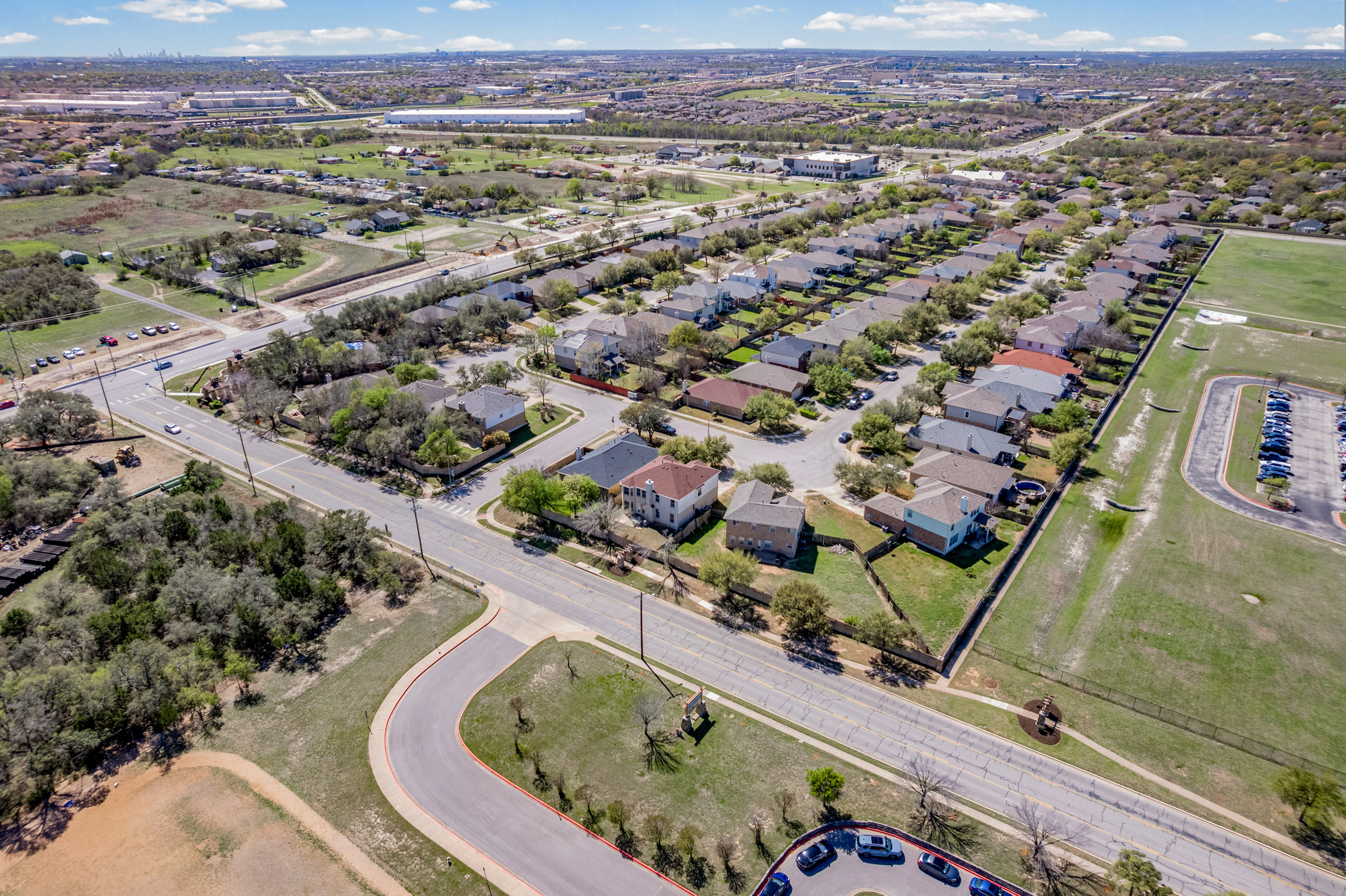 3502 Shiraz Loop Round Rock, TX 78665 - Photo 22 of 23 an aerial view of a house with a swimming pool