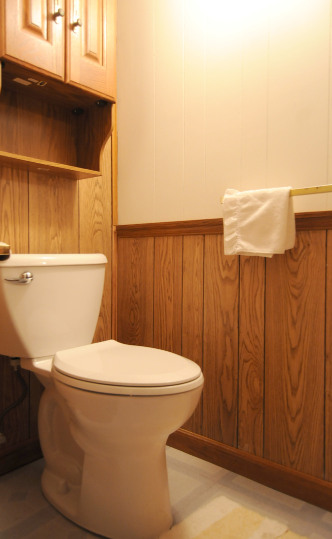 526 Longcommon Road Riverside, IL 60546 - Photo 27 of 40 a bathroom with a toilet and a shower curtain