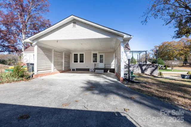 a view of a house with a patio