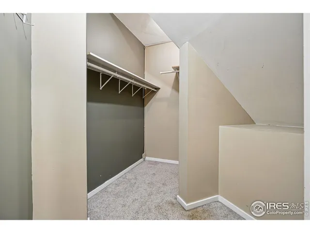 a view of small space with empty racks