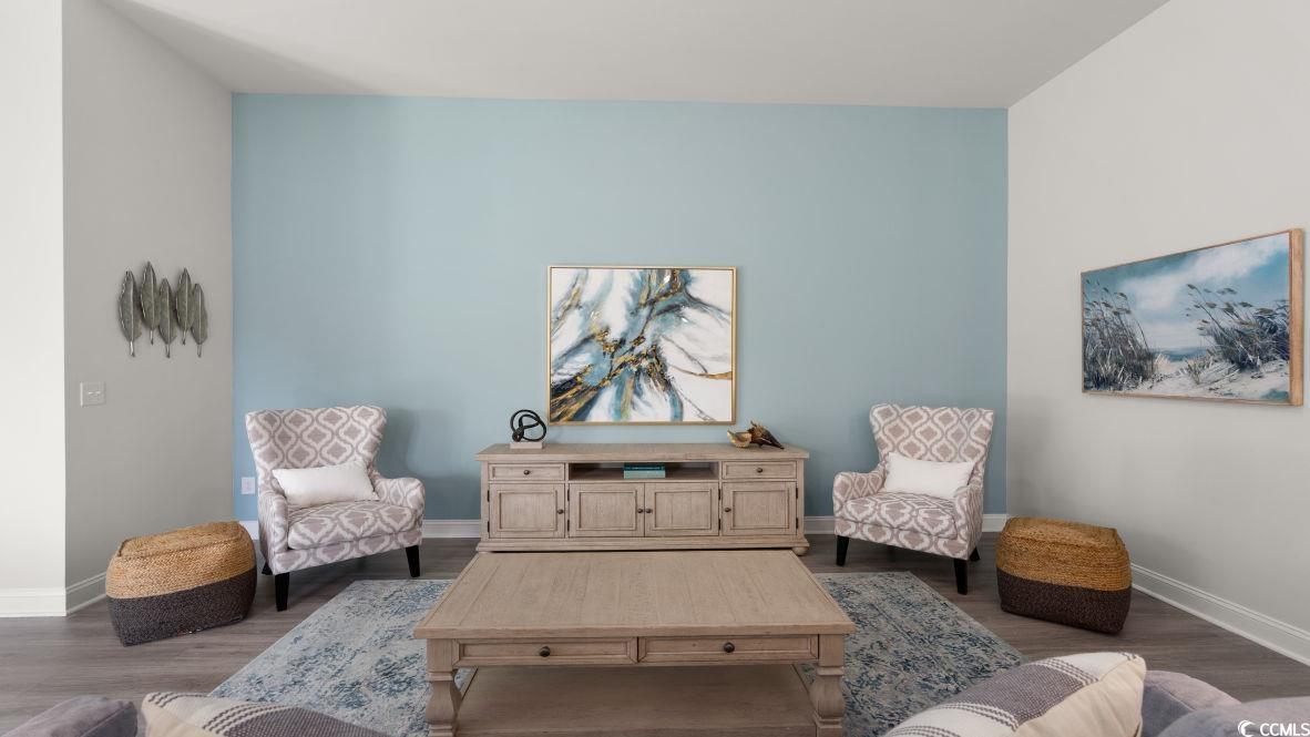 737 Doonbeg Court Conway, SC 29526 - Photo 5 of 33 Living area featuring baseboards and dark wood-style floors